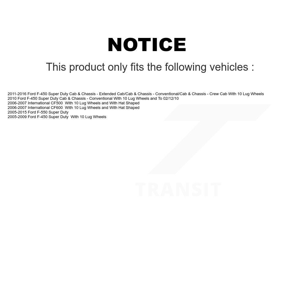 [Avant et Arrière] Disque et plaquette de frein pour Ford F-450 KCD-100771N