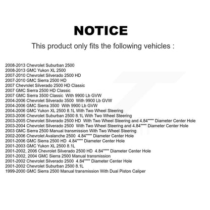 [Avant et Arrière] Disque et plaquette de frein pour GMC Chevrolet KCD-100783N