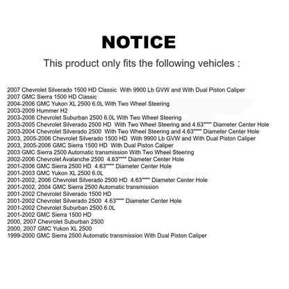 [Avant et Arrière] Disque et plaquette de frein pour GMC Chevrolet 2500 KCD-100791N