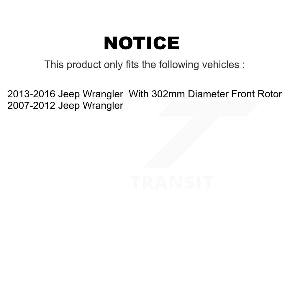 [Avant et Arrière] Disque et plaquette de frein pour Jeep Wrangler KCD-100797N
