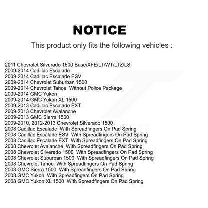 [Avant et Arrière] Disque et plaquette de frein pour Chevrolet GMC KCD-100807N