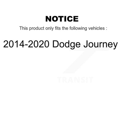 [Avant et Arrière] Disque et plaquette de frein pour 14-20 Dodge Journey KCD-100866N