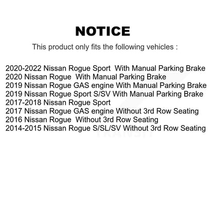 [Avant et Arrière] Disque et plaquette de frein pour Nissan Rogue Sport KCD-100879N