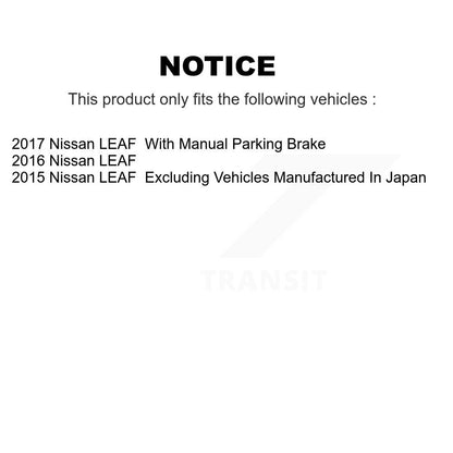 [Avant et Arrière] Disque et plaquette de frein pour Nissan LEAF KCD-100887N
