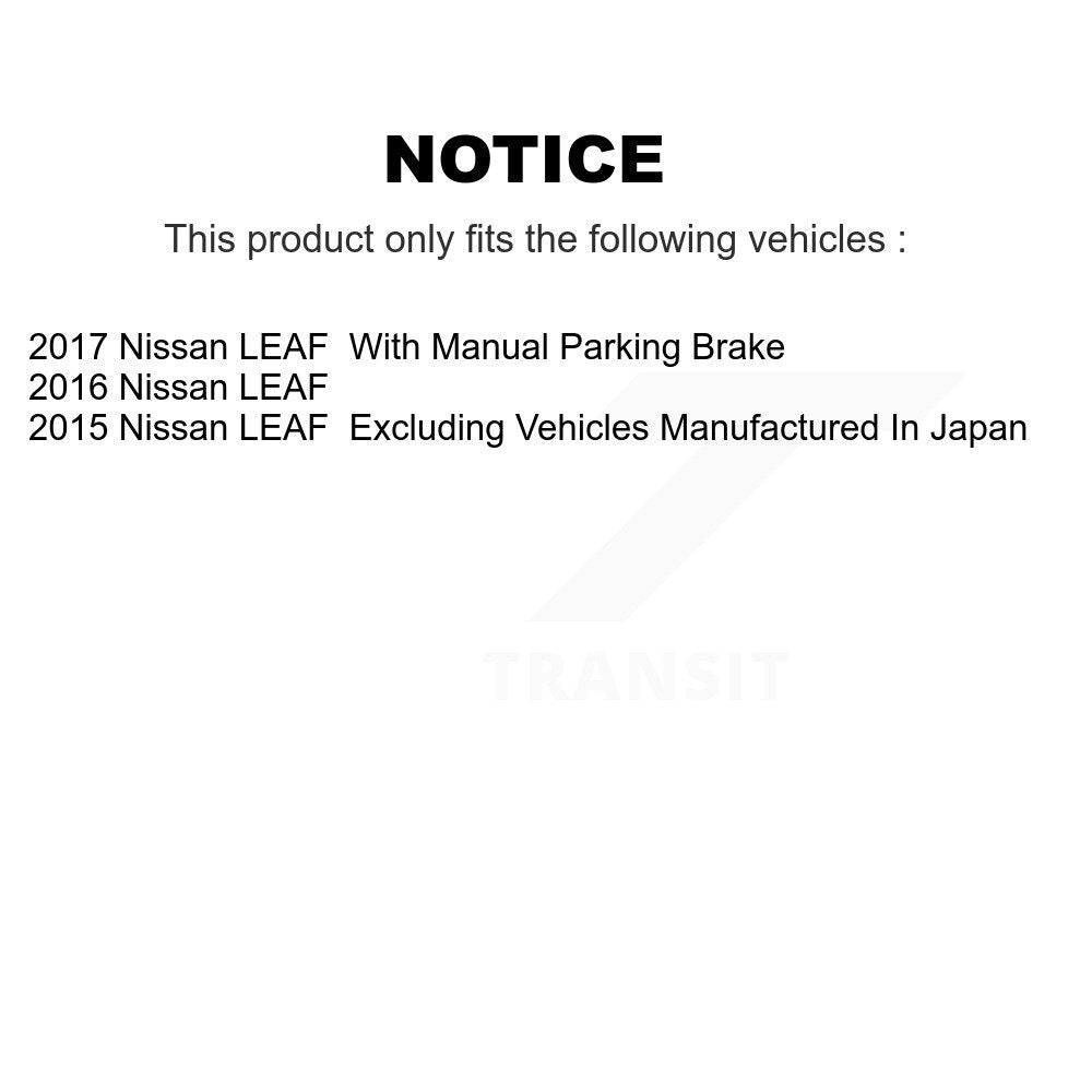 [Avant et Arrière] Disque et plaquette de frein pour Nissan LEAF KCD-100893N