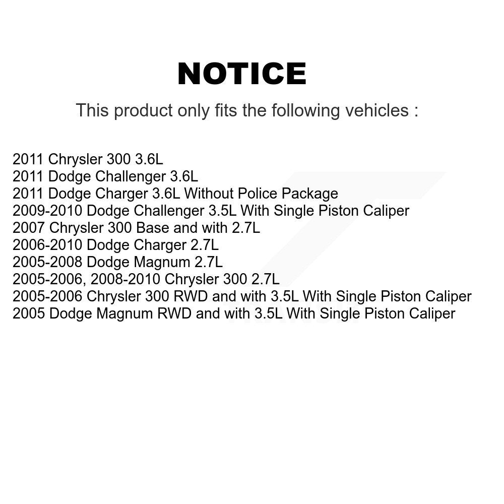 [Avant et Arrière] Disque et plaquette de frein pour Dodge Chrysler 300 KCD-100963N