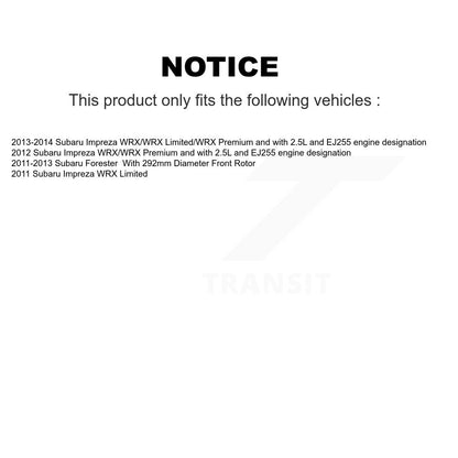 [Avant et Arrière] Disque et plaquette de frein pour Subaru Impreza KCD-100983N