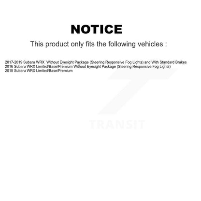 [Avant et Arrière] Disque et plaquette de frein pour Subaru WRX KCD-100987N