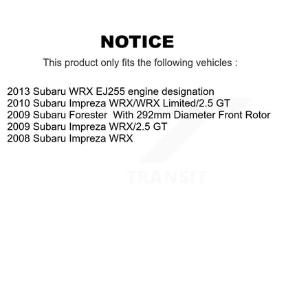 [Avant et Arrière] Disque et plaquette de frein pour Subaru Impreza WRX KCD-100989N