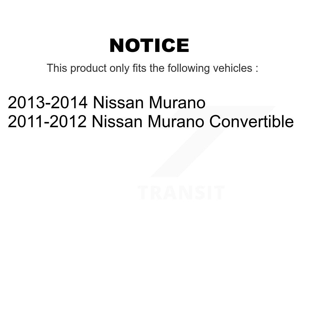 [Avant et Arrière] Disque et plaquette de frein pour Nissan Murano KCD-101005N