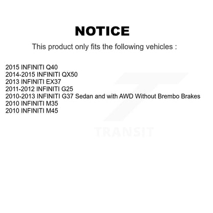[Avant et Arrière] Disque et plaquette de frein pour INFINITI G37 KCD-101015N