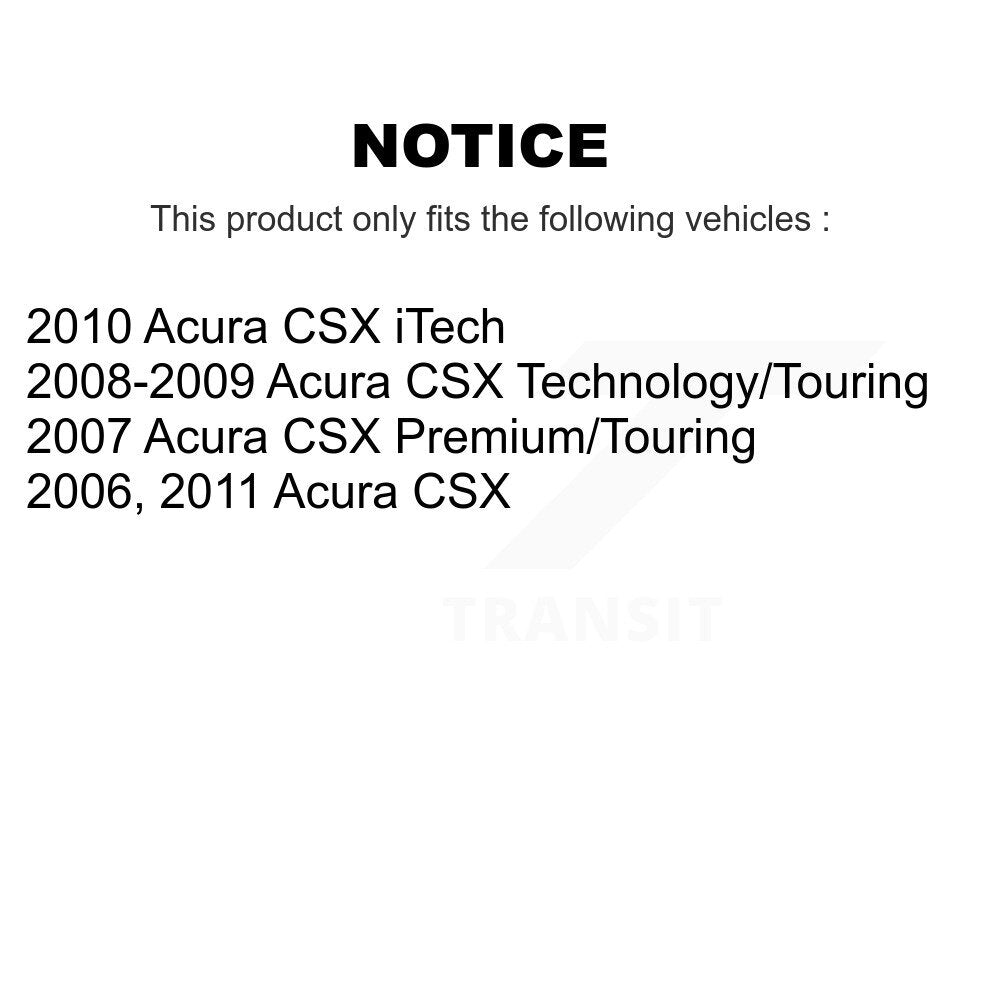 [Avant et Arrière] Disque et plaquette de frein pour Acura CSX KCD-101134N