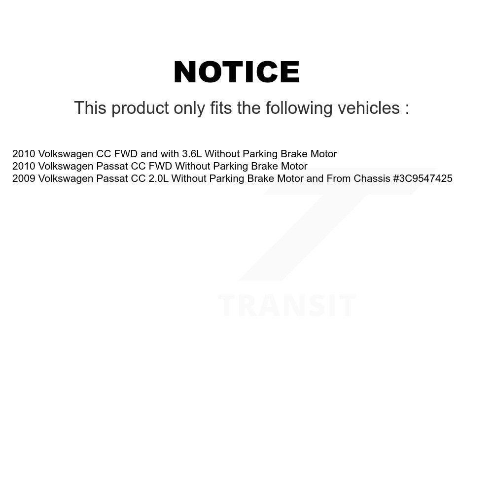 [Arrière] Disque et plaquette de frein pour Volkswagen CC Passat KCD-101273N