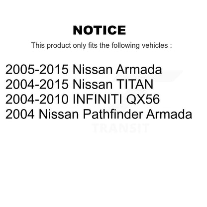 [Arrière] Disque et plaquette de frein pour Nissan TITAN Armada INFINITI KCD-101298N