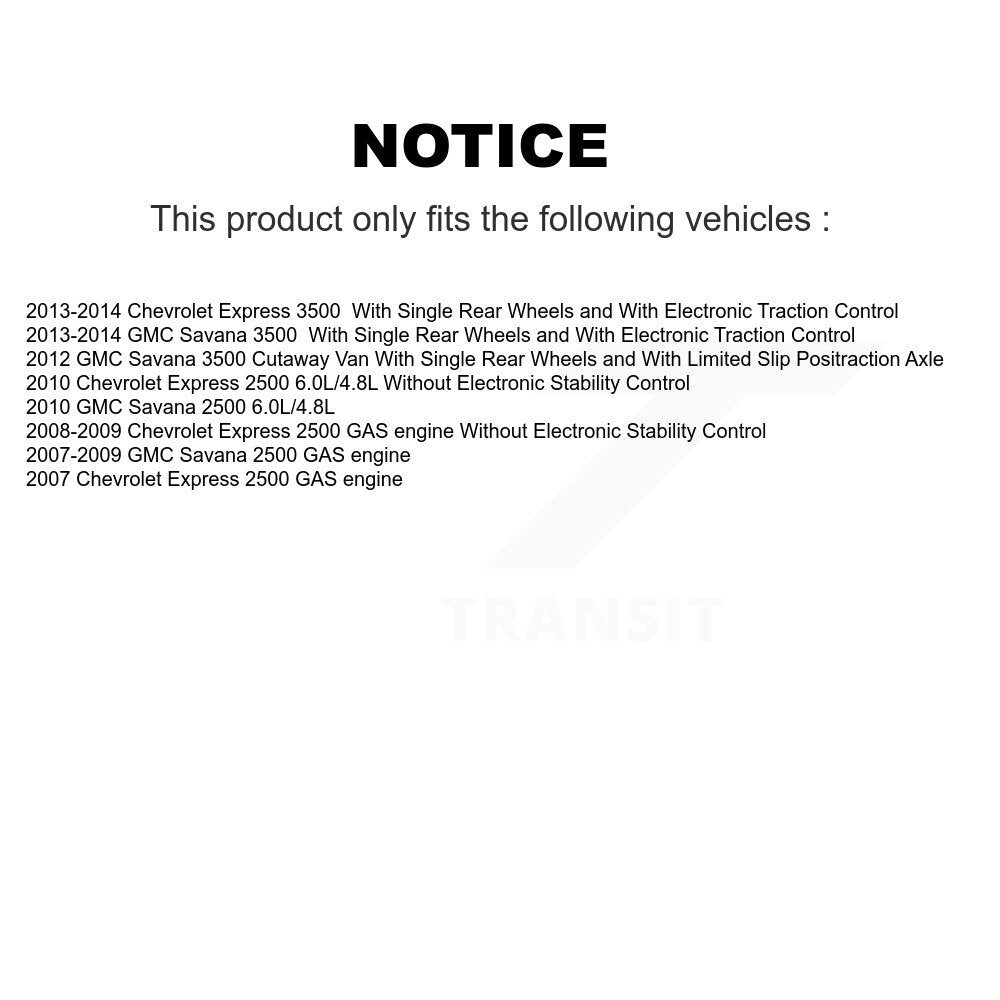 [Arrière] Disque et plaquette de frein pour Chevrolet GMC Express 2500 KCD-101328N