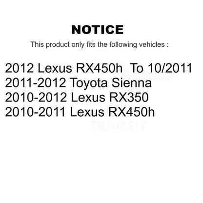 [Arrière] Disque et plaquette de frein pour Toyota Sienna Lexus RX350 RX450h KCD-101373N