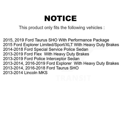 [Arrière] Disque et plaquette de frein pour Ford Explorer Flex Taurus KCD-101386N