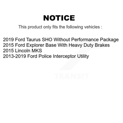 [Arrière] Disque et plaquette de frein pour Ford Explorer Police Interceptor KCD-101394N
