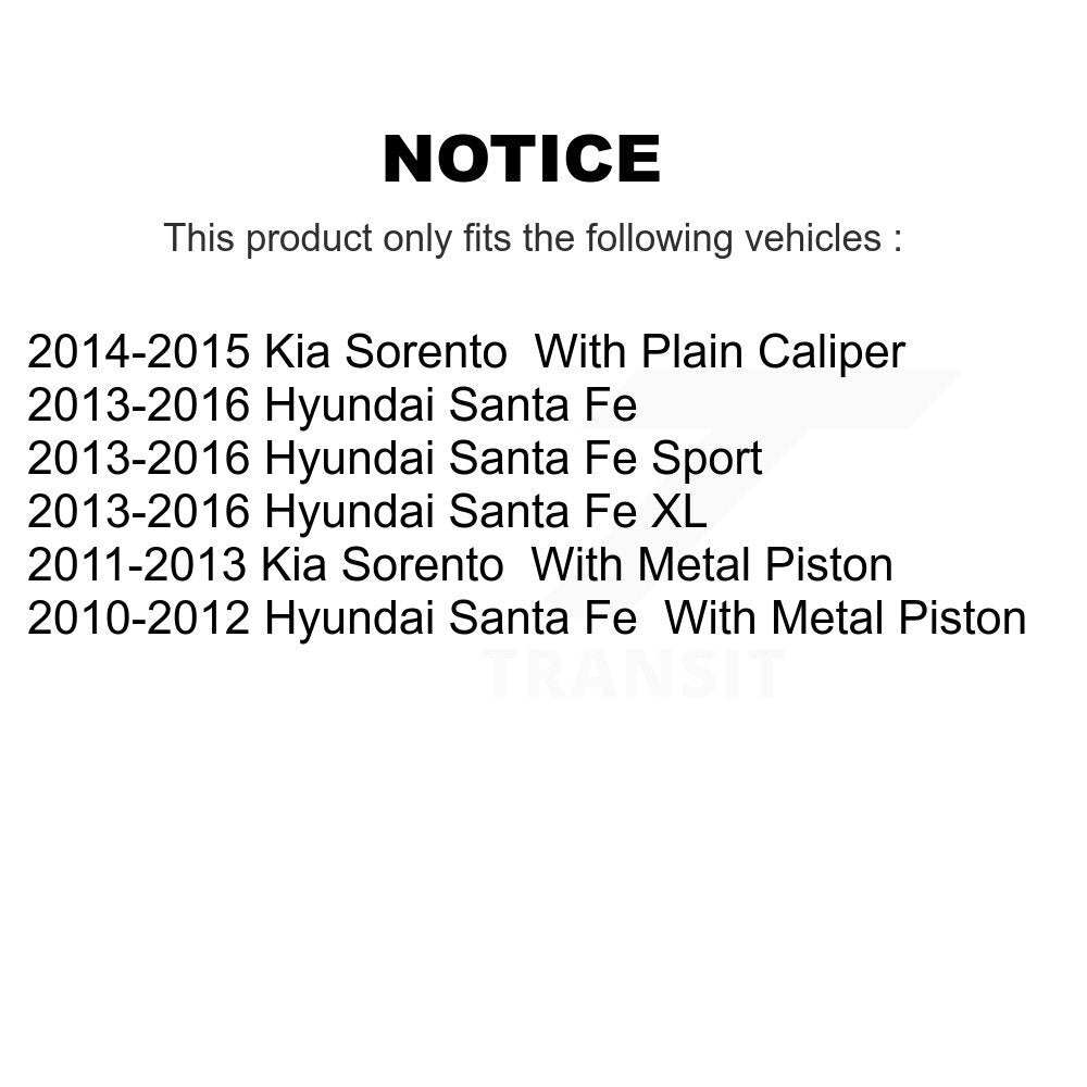 [Arrière] Disque et plaquette de frein pour Hyundai Santa Fe Sport Kia XL KCD-101427N