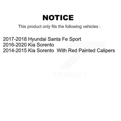 [Arrière] Disque et plaquette de frein pour Kia Sorento Hyundai Santa Fe KCD-101431N