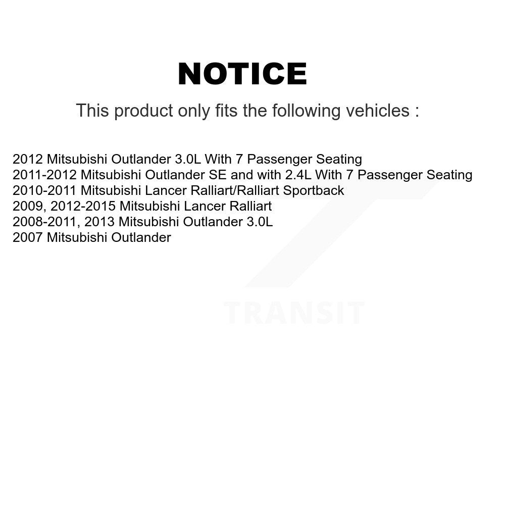[Arrière] Disque et plaquette de frein pour Mitsubishi Lancer Outlander KCD-101441N