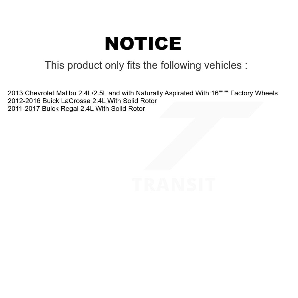 [Arrière] Disque et plaquette de frein pour Buick Regal LaCrosse Chevrolet KCD-101448N