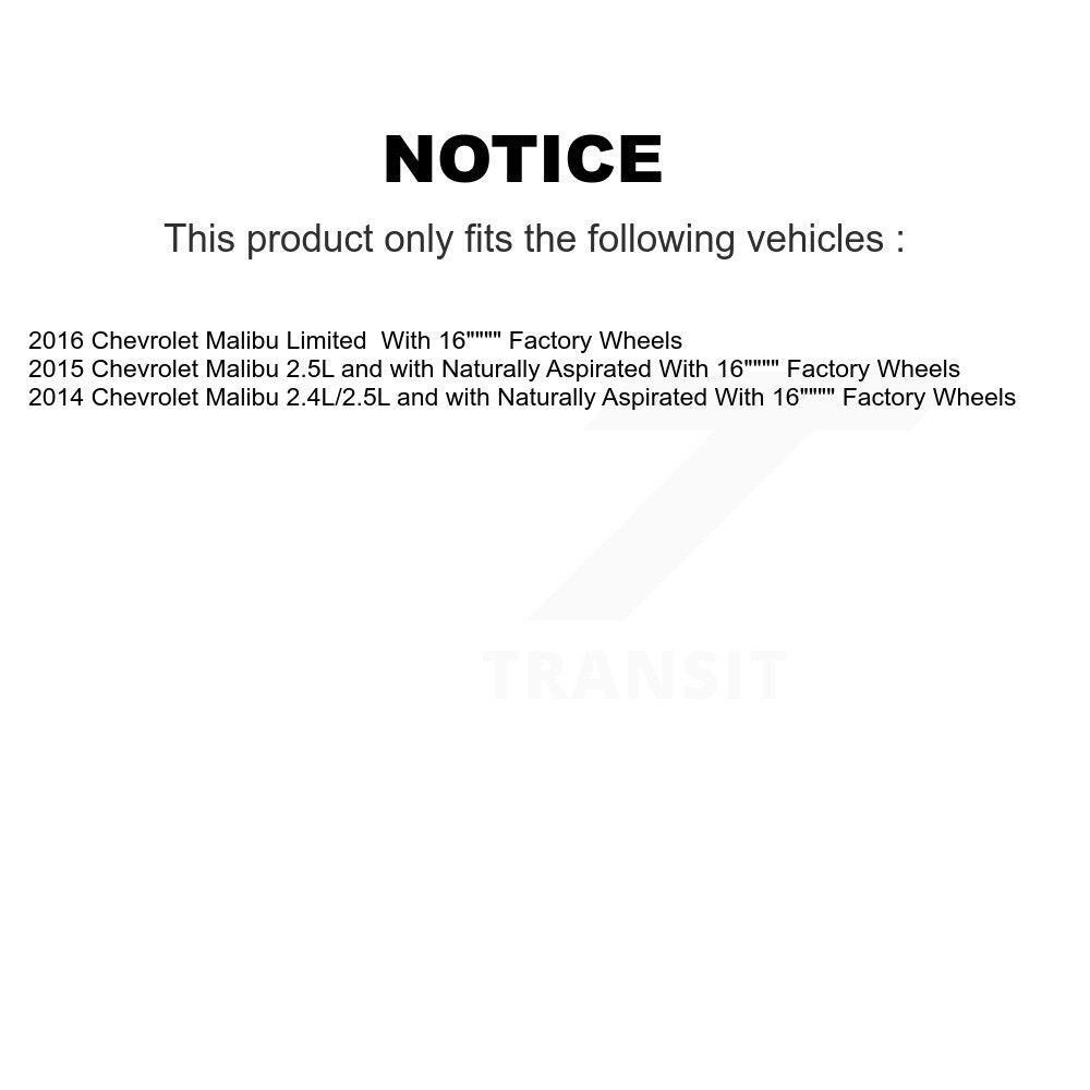 [Arrière] Disque et plaquette de frein pour Chevrolet Malibu Limited KCD-101455N