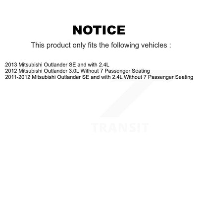 [Arrière] Disque et plaquette de frein pour Mitsubishi Outlander KCD-101478N