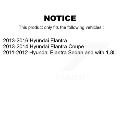 [Arrière] Disque et plaquette de frein pour Hyundai Elantra Coupe KCD-101506N