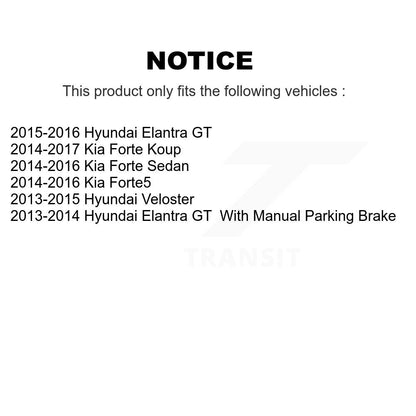 [Arrière] Disque et plaquette de frein pour Hyundai Elantra GT Kia Forte KCD-101509N