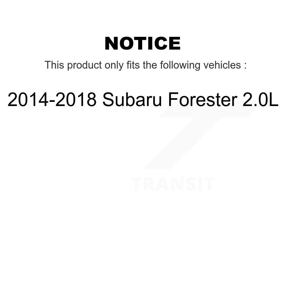 [Arrière] Disque et plaquette de frein pour 2014-2018 Subaru Forester 2.0L KCD-101515N
