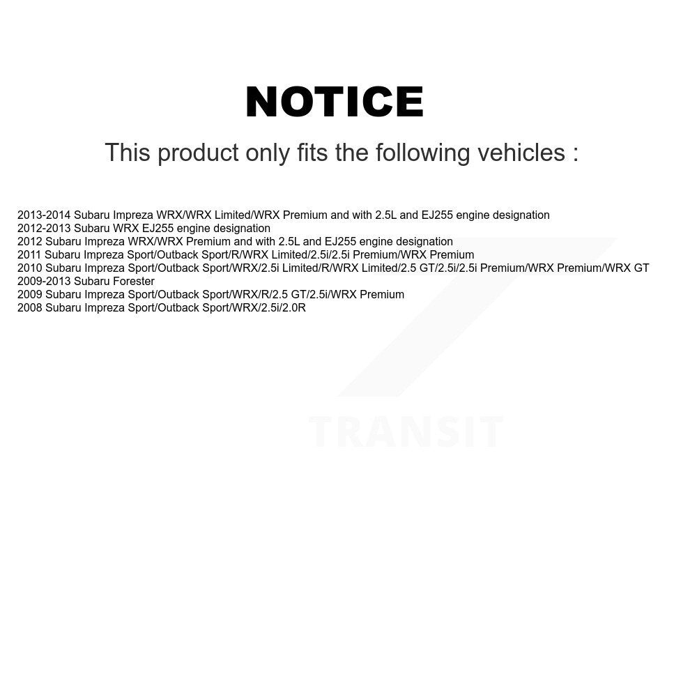 [Arrière] Disque et plaquette de frein pour Subaru Impreza Forester WRX KCD-101518N
