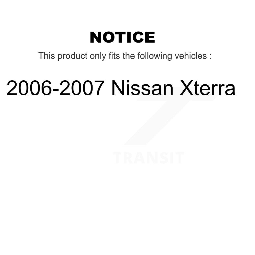 [Arrière] Disque et plaquette de frein pour 2006-2007 Nissan Xterra KCD-101554N