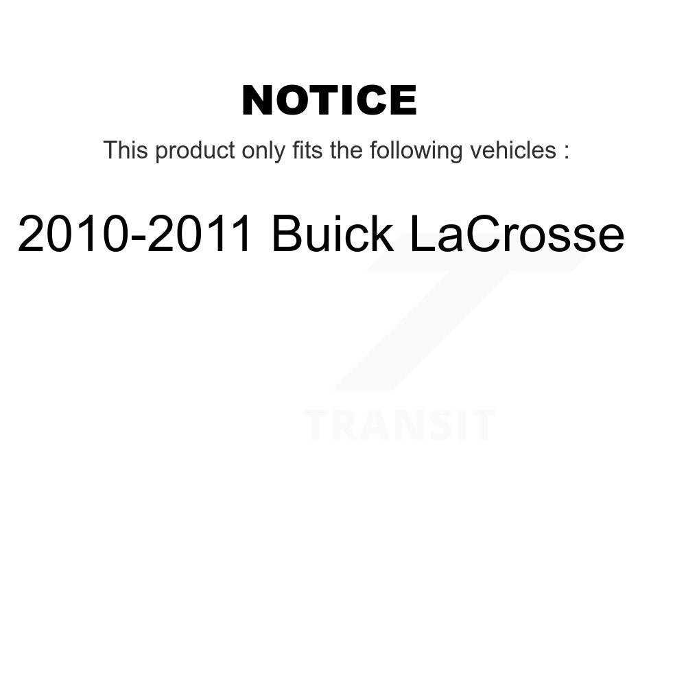 [Arrière] Disque et plaquette de frein pour 2010-2011 Buick LaCrosse KCD-101565N