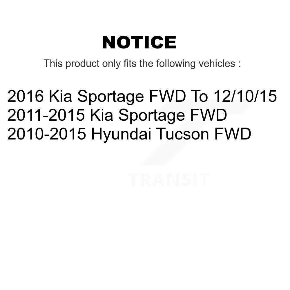 [Arrière] Disque et plaquette de frein pour Hyundai Tucson Kia Sportage FWD KCD-101569N