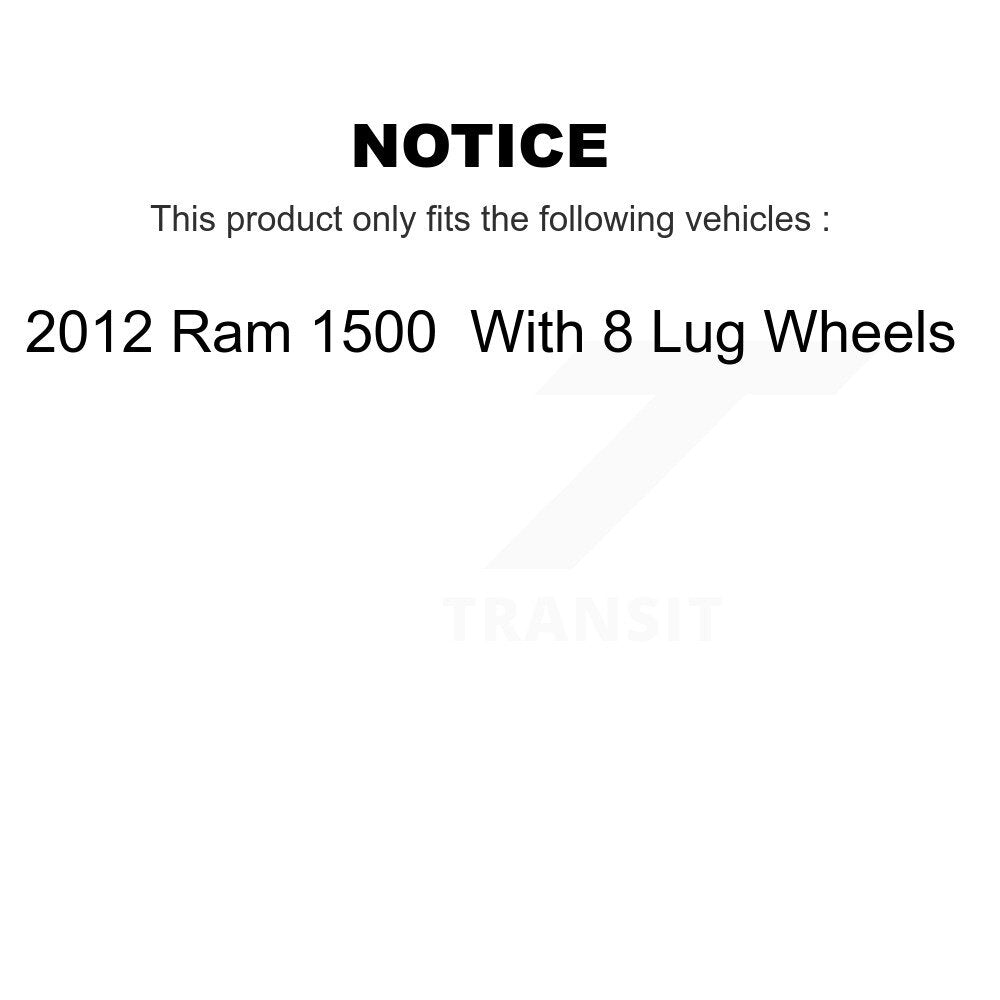 [Arrière] Disque et plaquette de frein pour Ram 1500 With 8 Lug Wheels KCD-101584N