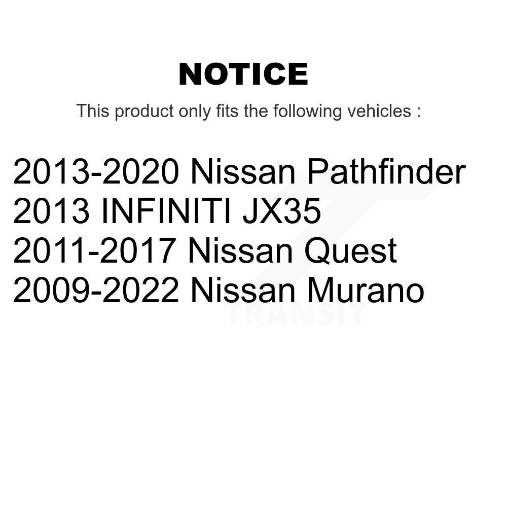 [Arrière] Disque et plaquette de frein pour Nissan Murano Pathfinder JX35 KCD-101624N