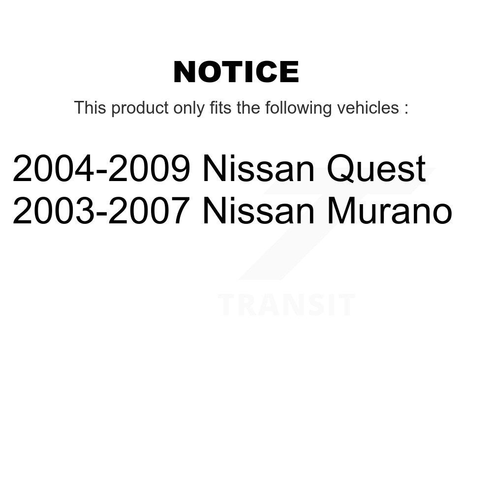 [Arrière] Disque et plaquette de frein pour Nissan Murano Quest KCD-101629N