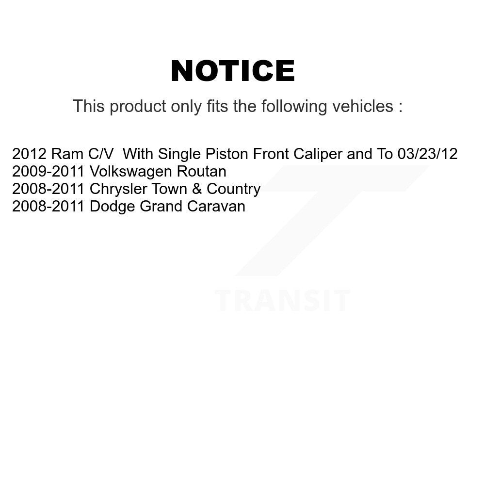 [Arrière] Disque et plaquette de frein pour Dodge Grand Caravan Chrysler & KCD-101640N