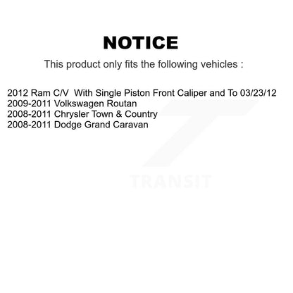 [Arrière] Disque et plaquette de frein pour Dodge Grand Caravan Chrysler & KCD-101640N