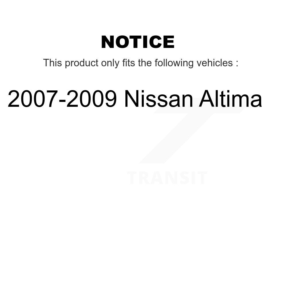 [Arrière] Disque et plaquette de frein pour 2007-2009 Nissan Altima KCD-101670N