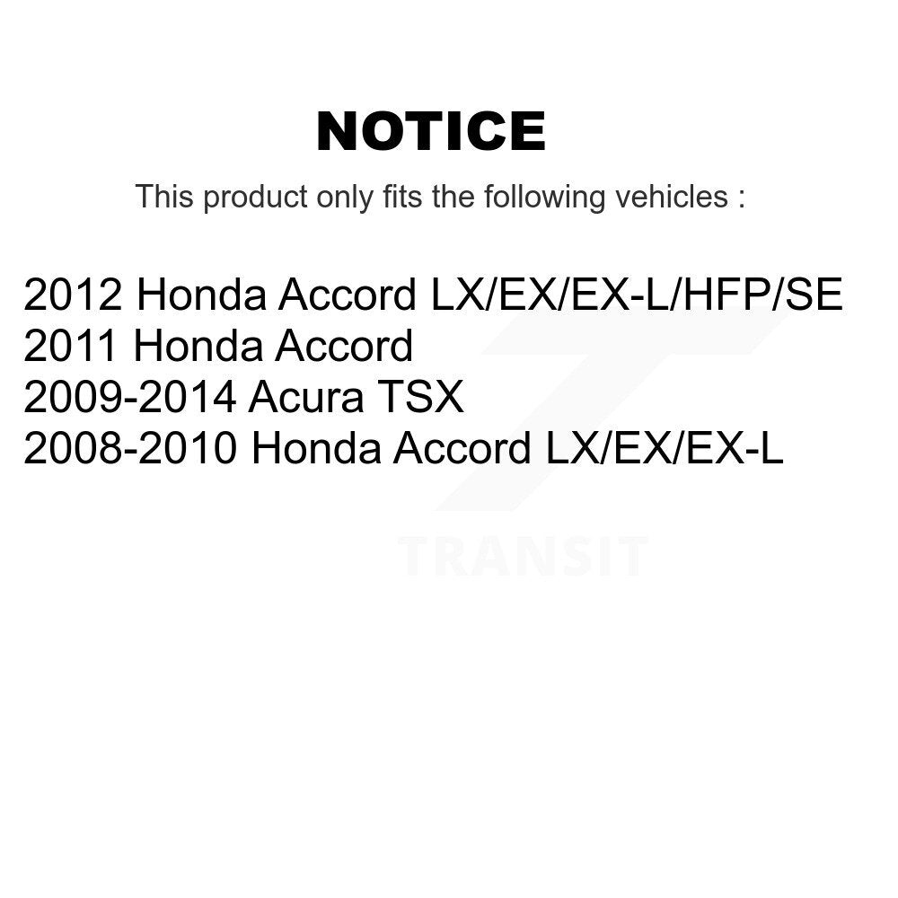 [Arrière] Disque et plaquette de frein pour Honda Accord Acura TSX KCD-101675N
