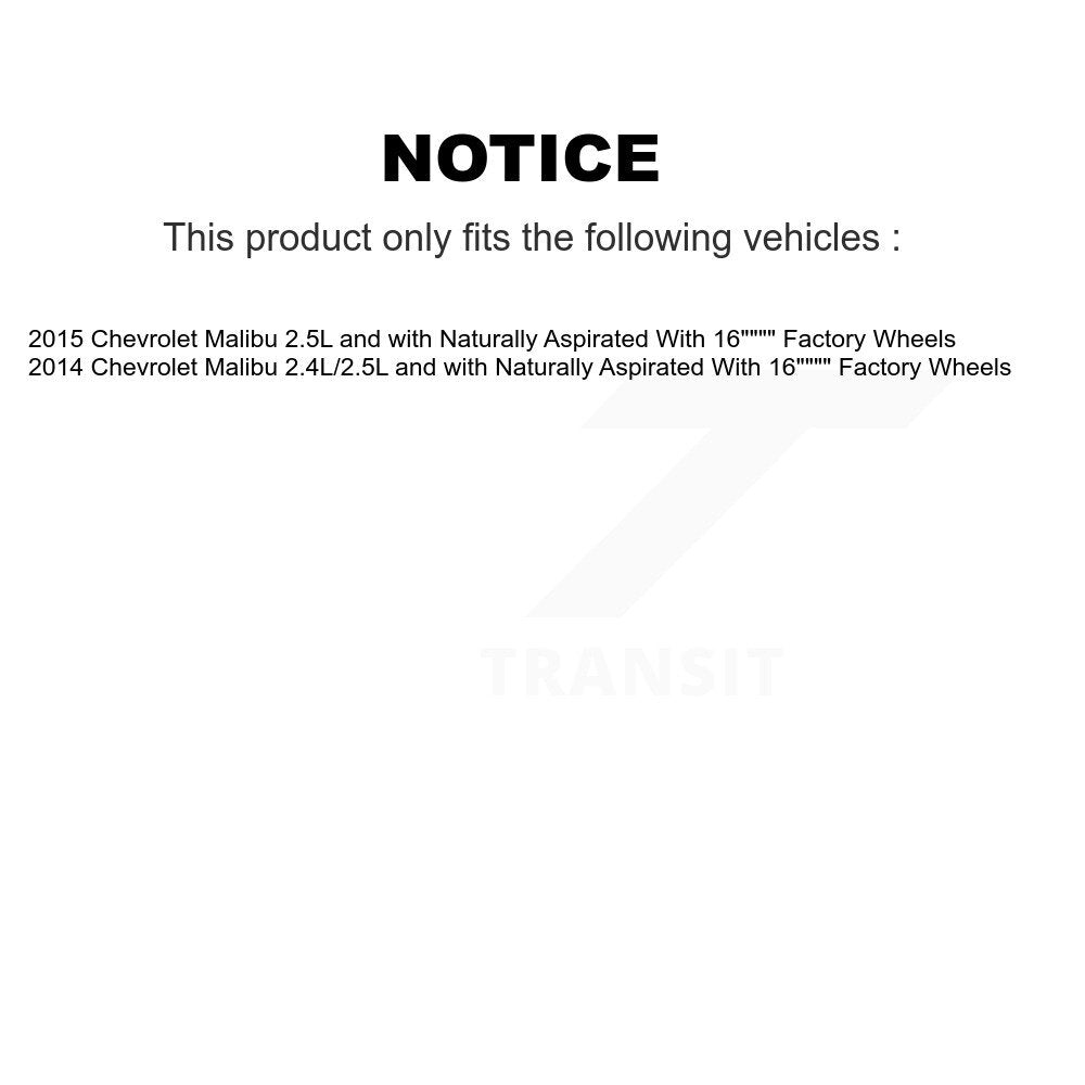 [Avant et Arrière] Disque et plaquette de frein pour Chevrolet Malibu KCD-101754N