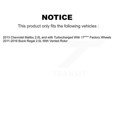 [Arrière] Disque et plaquette de frein pour Buick Regal Chevrolet Malibu KCD-101767N