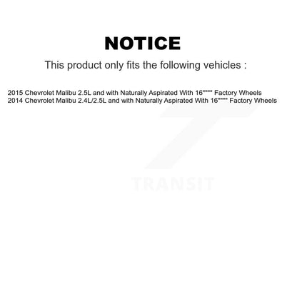 [Arrière] Disque et plaquette de frein pour Chevrolet Malibu KCD-101774N