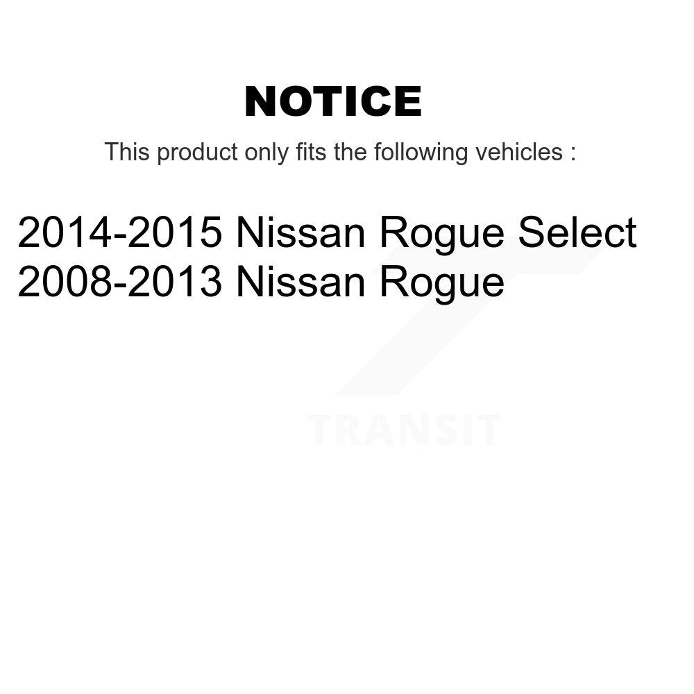 [Avant et Arrière] Disque et plaquette de frein pour Nissan Rogue Select KCD-101780N