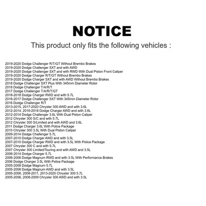 [Avant + Arrière] Kit de plaquette (céramique) de frein pour Dodge Charger Chrysler 300 Challenger Magnum KCN-100032