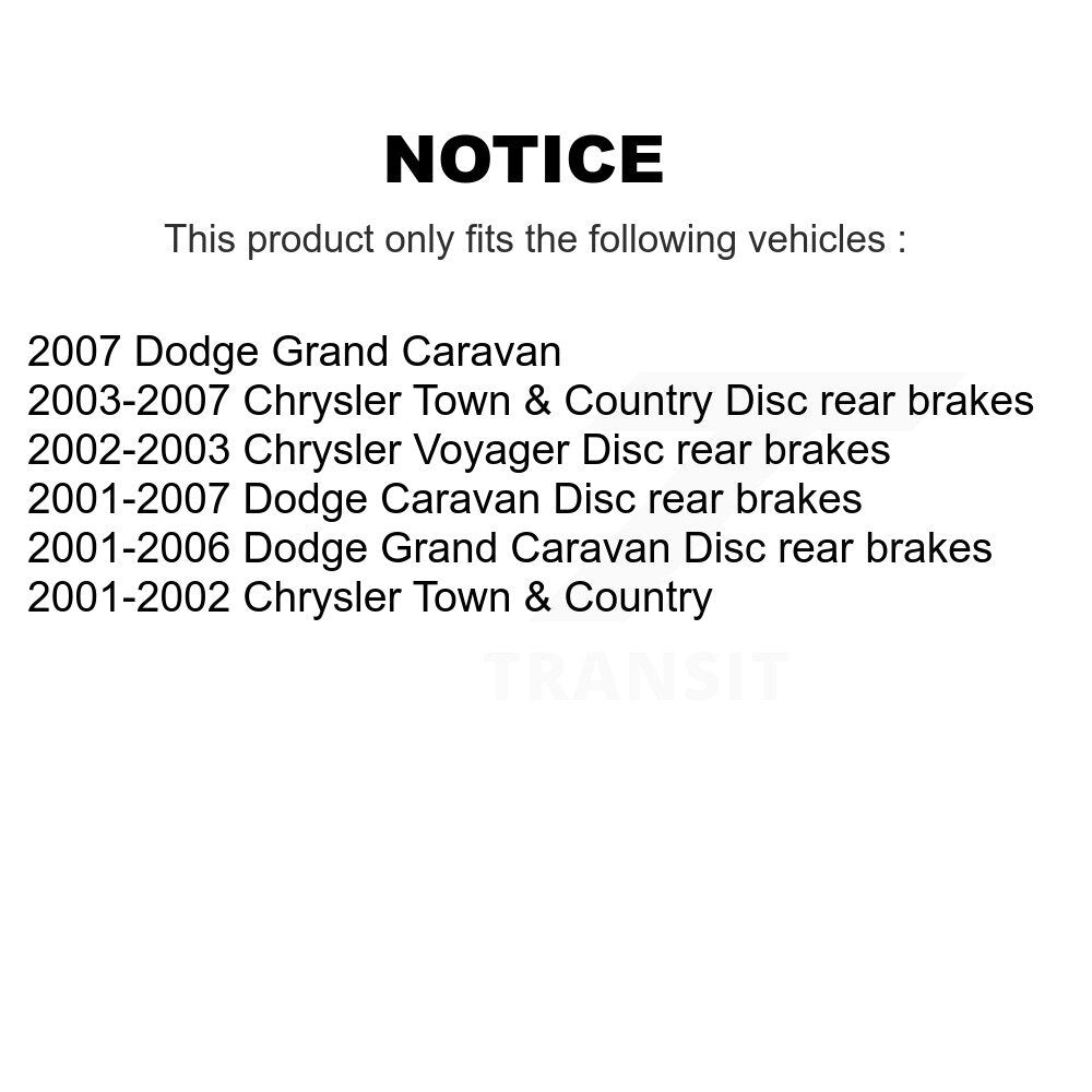 [Avant + Arrière] Kit de plaquette (céramique) de frein pour Dodge Grand Caravan Chrysler Town & Country Voyager KCN-100051