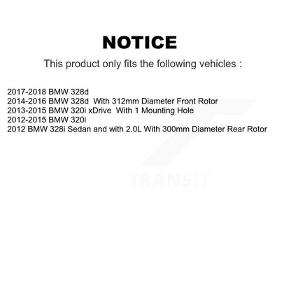 [Avant + Arrière] Kit de plaquette (céramique) de frein pour BMW 328i 320i xDrive 428i Gran Coupe 228i 230i 328d KCN-100055