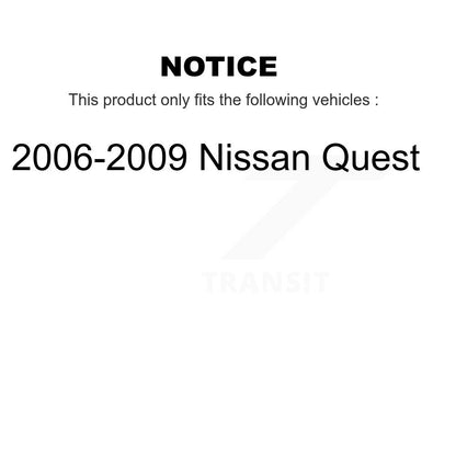 [Avant + Arrière] Kit de plaquette (céramique) de frein pour 2006-2009 Nissan Quest KCN-100076